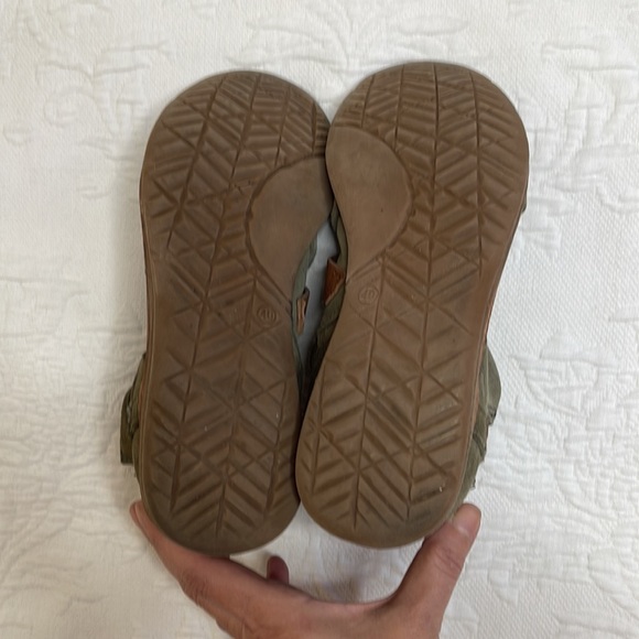 Miz Mooz Finney Gladiator Sandals Flats Shoes Green Suede Leather 40 US 9.5 - Picture 8 of 9